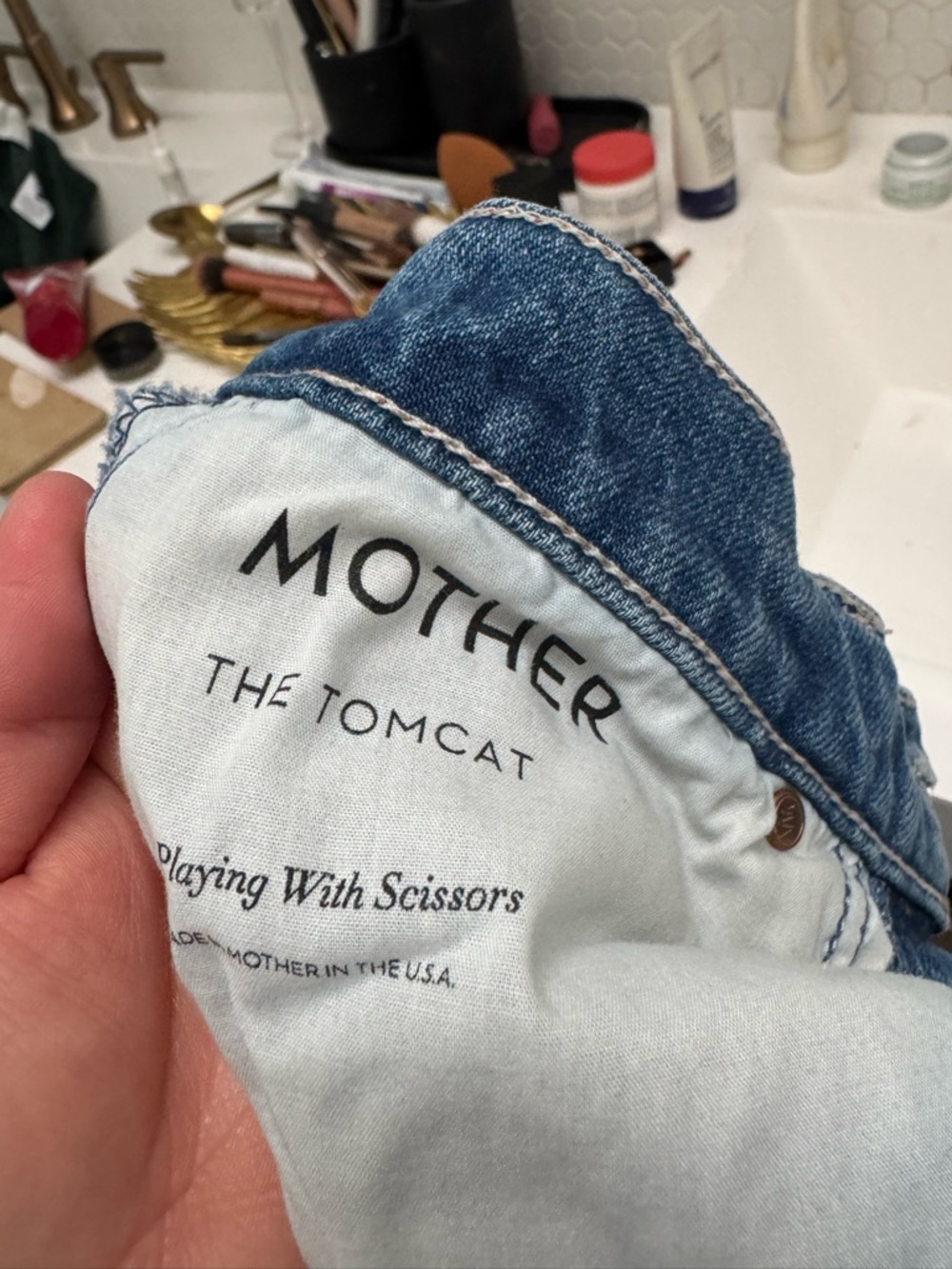 MOTHER The Tomcat Playing With Scissors Crop Straight Jeans - Picture 10 of 14